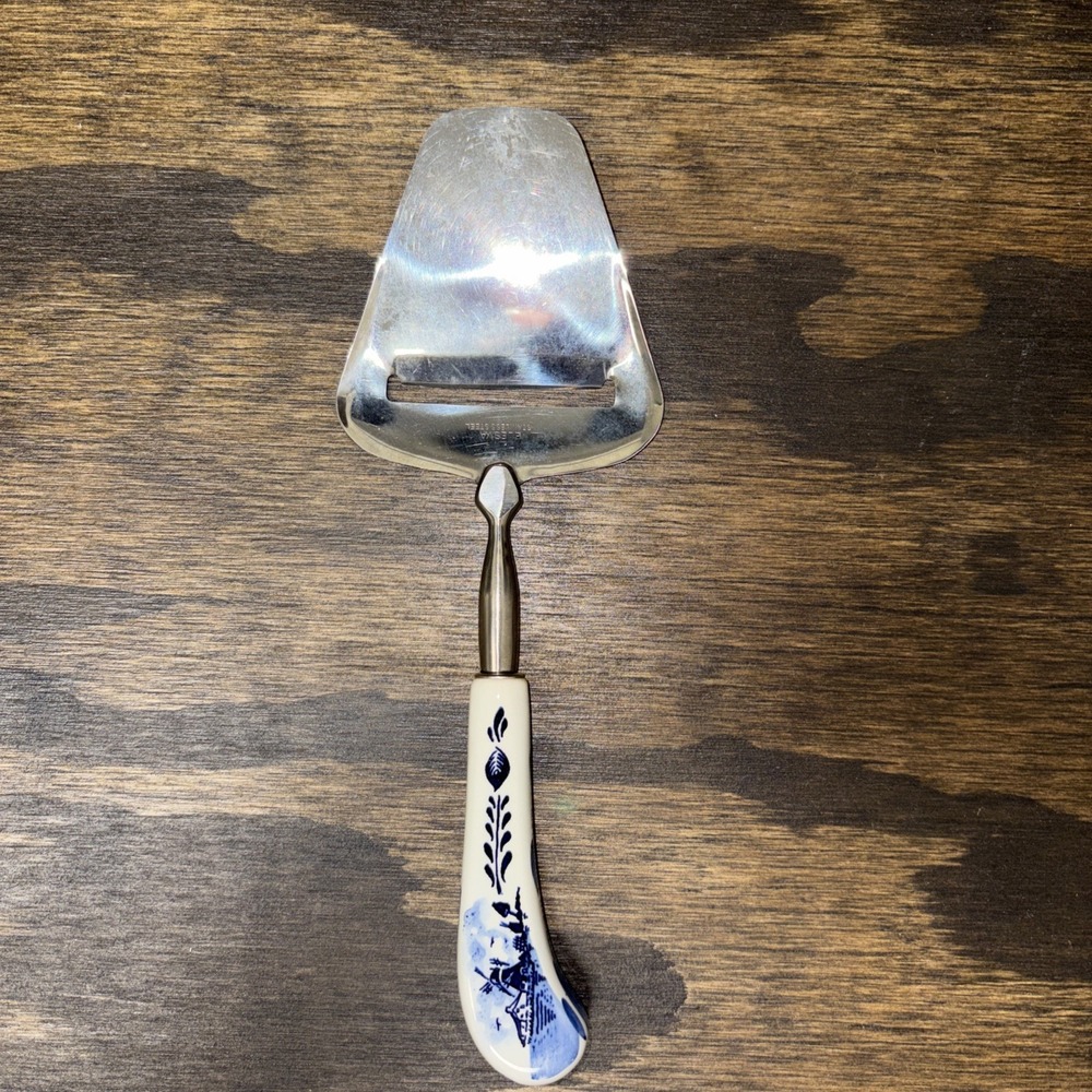 ELESVA HOLLAND Windmill Cheese Slicer Plane, Ceramic, Box, Blue White